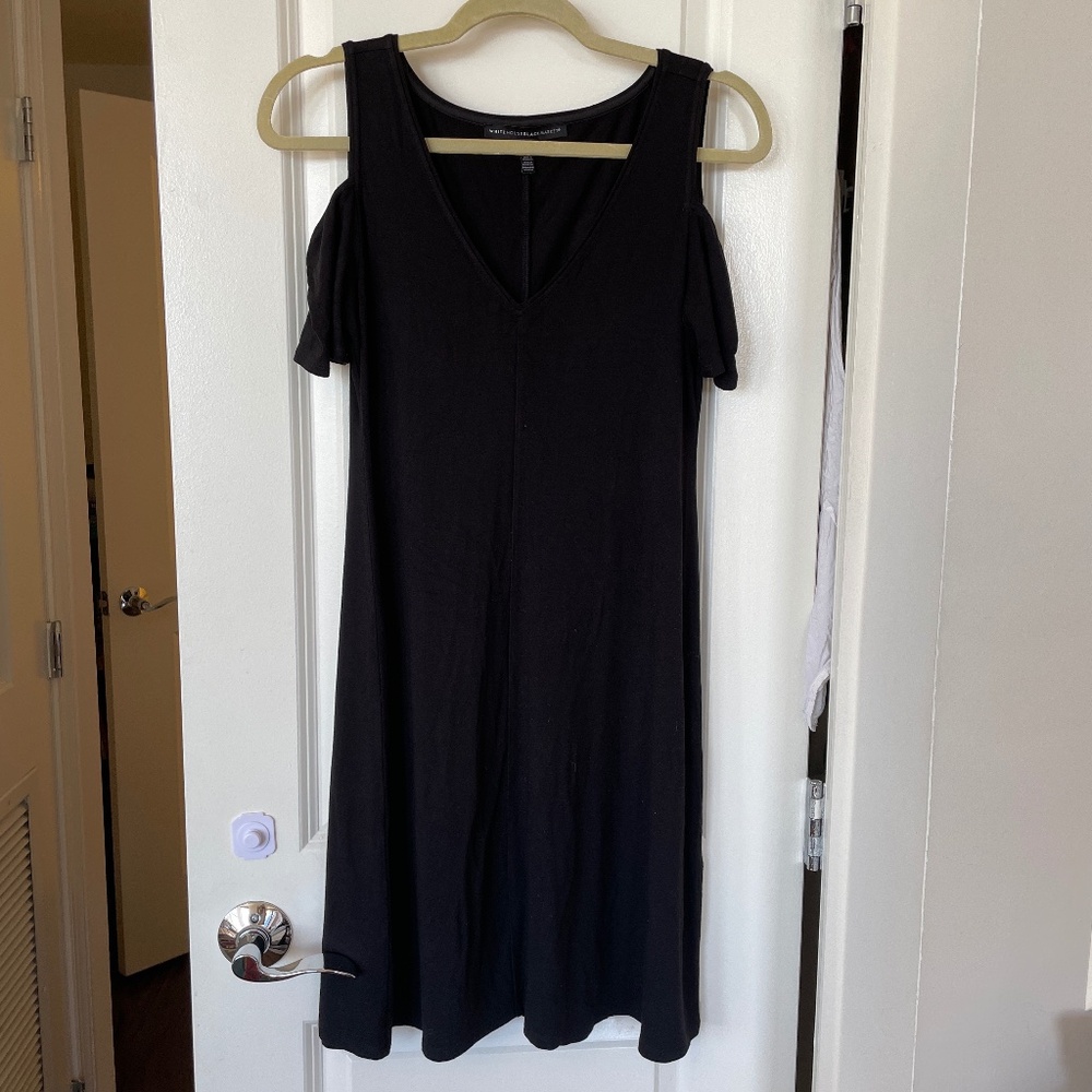 White House Black Market Black Shoulderless Dress